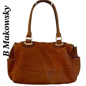 B Makowsky brown leather bag